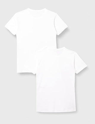 Girls' Short-Sleeved White T-Shirt - 2-Pack