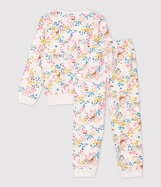 Girls' Fleece Floral Print Pyjamas