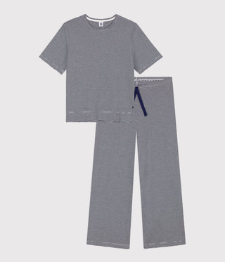 Women's Pinstriped Cotton Pyjamas