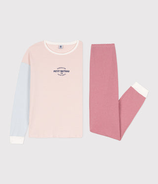 Women's Pinstriped Tricolour Cotton Pyjamas