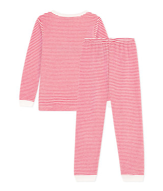 Children's Unisex Striped Velour Pyjamas