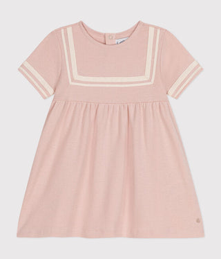 Babies' Organic Cotton Pink Sailor Dress