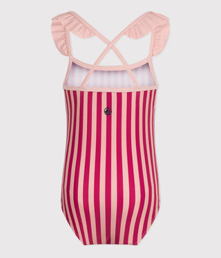Girls' Stripy One-Piece Swimsuit