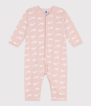 Babies' Whale Printed Footless Cotton Sleepsuit