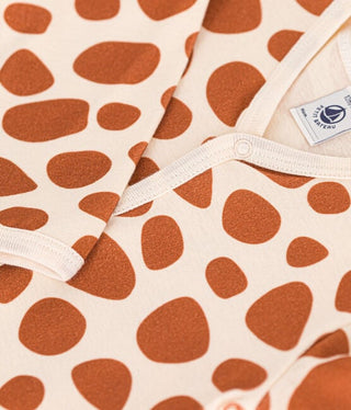 Babies' Footless Cotton Giraffe Pattern Pyjamas