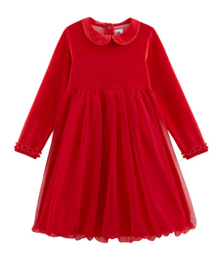 CNY MICE RED TULLE DRS KIDS GIRL