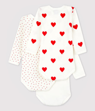 Babies' Long Sleeved Red Heart Body - 3 Pack
