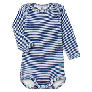 Babies' Striped Bodysuit in Cotton/Wool