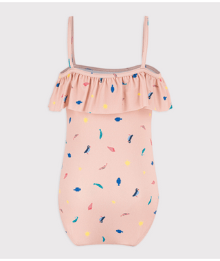 Girls' One-Piece Print Swimsuit