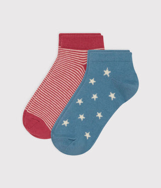 Children's Cotton Jersey Starry Socks - 2-Pack
