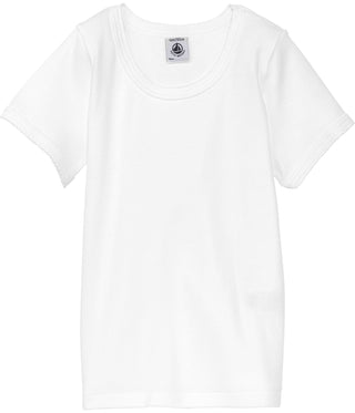 Girls' White Short-Sleeved T-shirts - 2-Piece Set