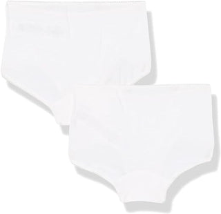 Girls' White Organic Cotton Hipsters - 2-Pack