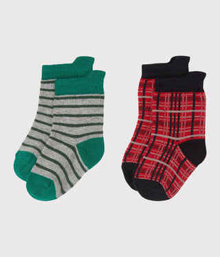 SET OF 2 BABY SOCKS FOR BOYS