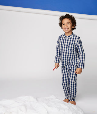 BOYS' CHECKED TWILL PYJAMAS