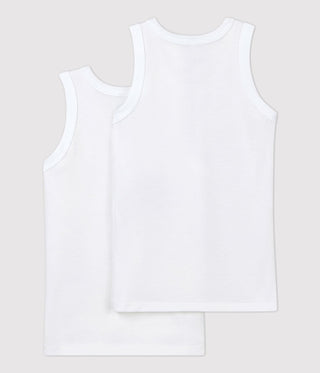 Boys' White Vests - 2-Pack