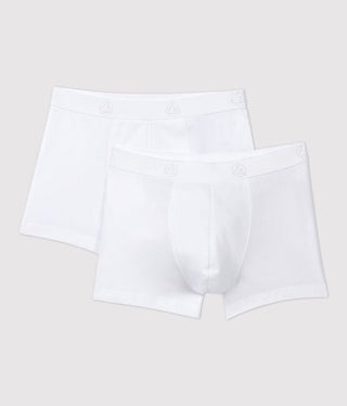 BOYS' WHITE BOXER SHORTS - 2-PACK