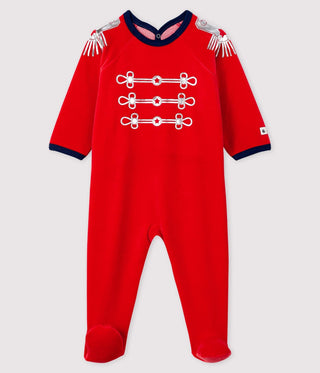 BABIES' VELOUR SLEEPSUIT