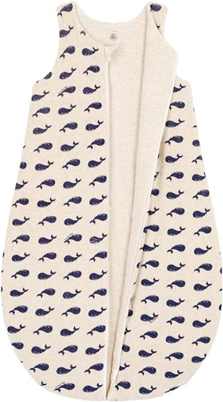 Babies' Whale Patterned Velour Sleeping Bag