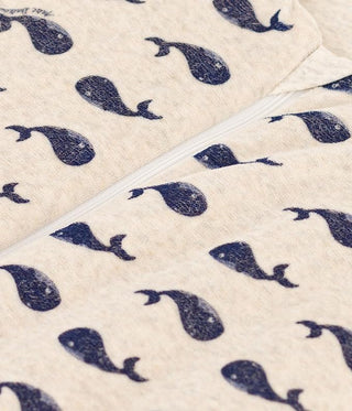 Babies' Whale Patterned Velour Sleeping Bag