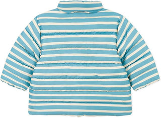 Babies' Stripy Puffer Jacket with Retractable Hood