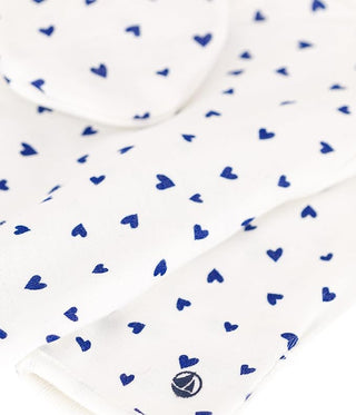 Heart Patterned Cotton Jumpsuit/Sleeping Bag