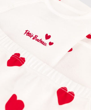 Babies' Cotton Heart Themed Clothing - 3-Piece Set