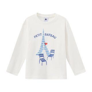 Children's Paris Themed Long-Sleeved T-Shirt