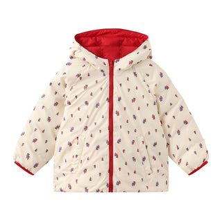 Babies' Reversible White Goose Down Jacket