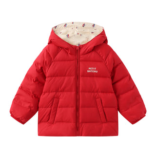 Babies' Reversible White Goose Down Jacket