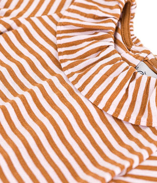 Babies' Striped Short-Sleeved Slub Jersey Blouse