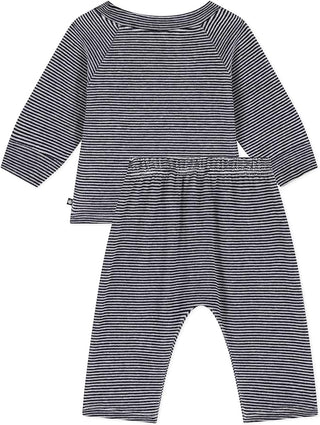 Babies' Stripy Velour Three-Piece
