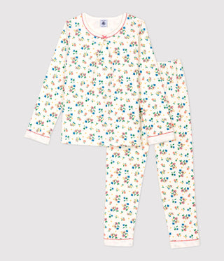 Girls' Floral Print Tube Knit Pyjamas