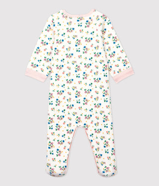 Baby Girls' Floral Zip-Up Tube Knit Sleepsuit