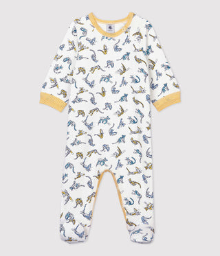 Babies' Panther Patterned Cotton Sleepsuit
