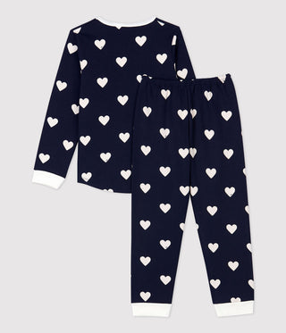 Girls' Heart Print Fleece Pyjamas