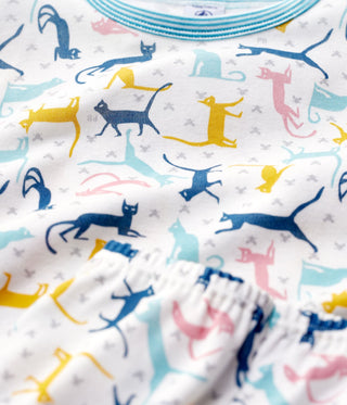 Unisex Cat Print Cotton/Lyocell Pyjamas