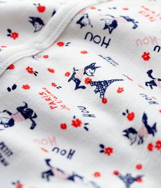 Babies' Paris Organic Cotton Fleece Sleepsuit