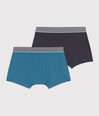 Boys' Organic Cotton and Elastane Boxer Shorts - 2-Pack