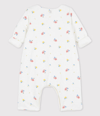 BABIES ORGANIC TUBE KNIT MONKEY PRINT LONG PLAYSUIT