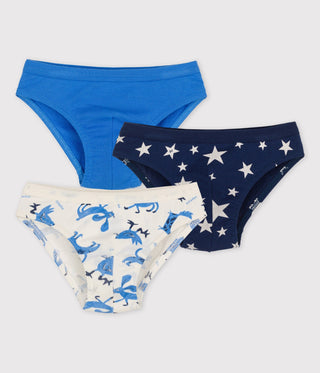 BOYS ORGANIC COTTON ANIMAL PATTERN BRIEFS - 3-PACK