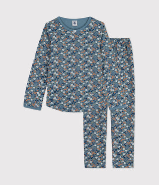 GIRLS' FLORAL COTTON PYJAMAS