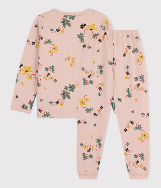 GIRLS' FLORAL TUBE KNIT PYJAMAS