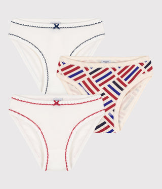 GIRLS' COTTON BRIEFS - 3-PACK