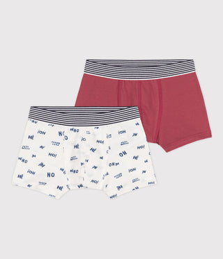BOYS' COTTON AND ELASTANE BOXER SHORTS - 2-PACK