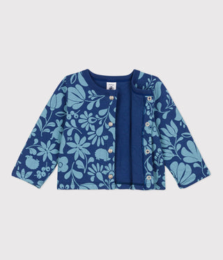 BABIES' PATTERNED QUILTED TUBE KNIT CARDIGAN