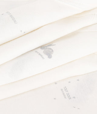 Long-Sleeved Wrapover Cotton Bodysuits - 5-Pack