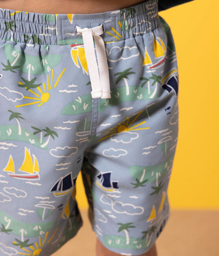 Boys' Printed Recycled Swimming Trunks