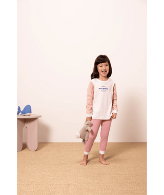 Children's Unisex Three-Tone Pinstriped Cotton Pyjamas