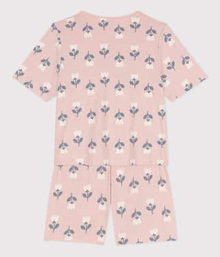 Women's Tulip Patterned Cotton Short Pyjamas