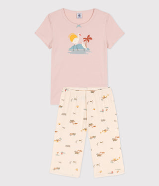 Girls' Animal Themed Short Cotton Pyjamas